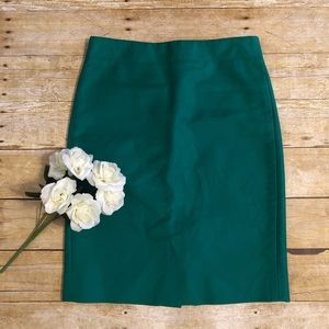 J.Crew No.2 Pencil Skirt in Kelly Green